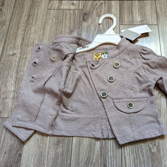 [KIDS 2/$30] NWT Baby Girl (9-12M) - NEXT Jersey Military Jacket - Picture 2 of 5